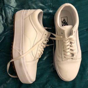 Vans Leather Old Skool Stacked Platform Sneaker